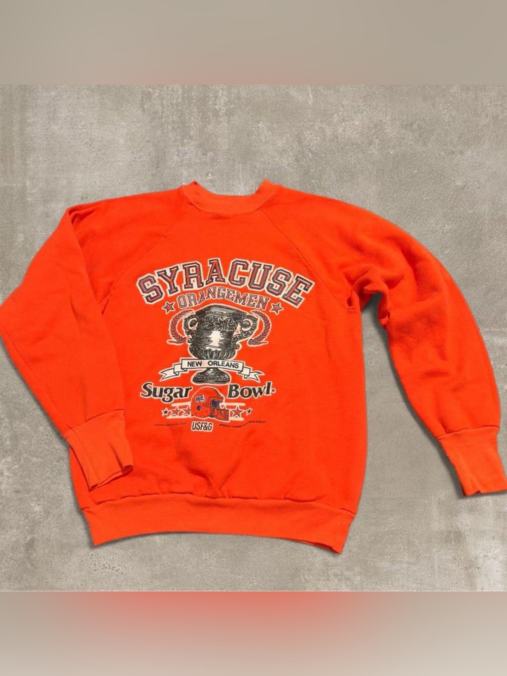 Syracuse Orangemen Vintage Sugar Bowl Orange Crewneck